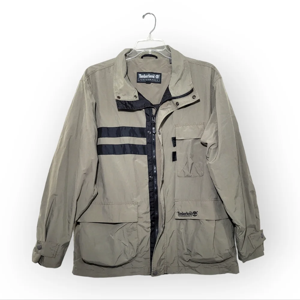 Timberland Vintage Performance Jacket Lightweight Black Tan Medium